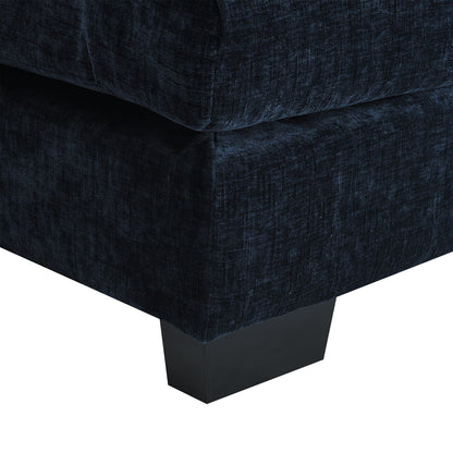 Divano componibile a U con cuscini in vita, divano simmetrico imbottito a 6 posti, divano letto con chaise longue