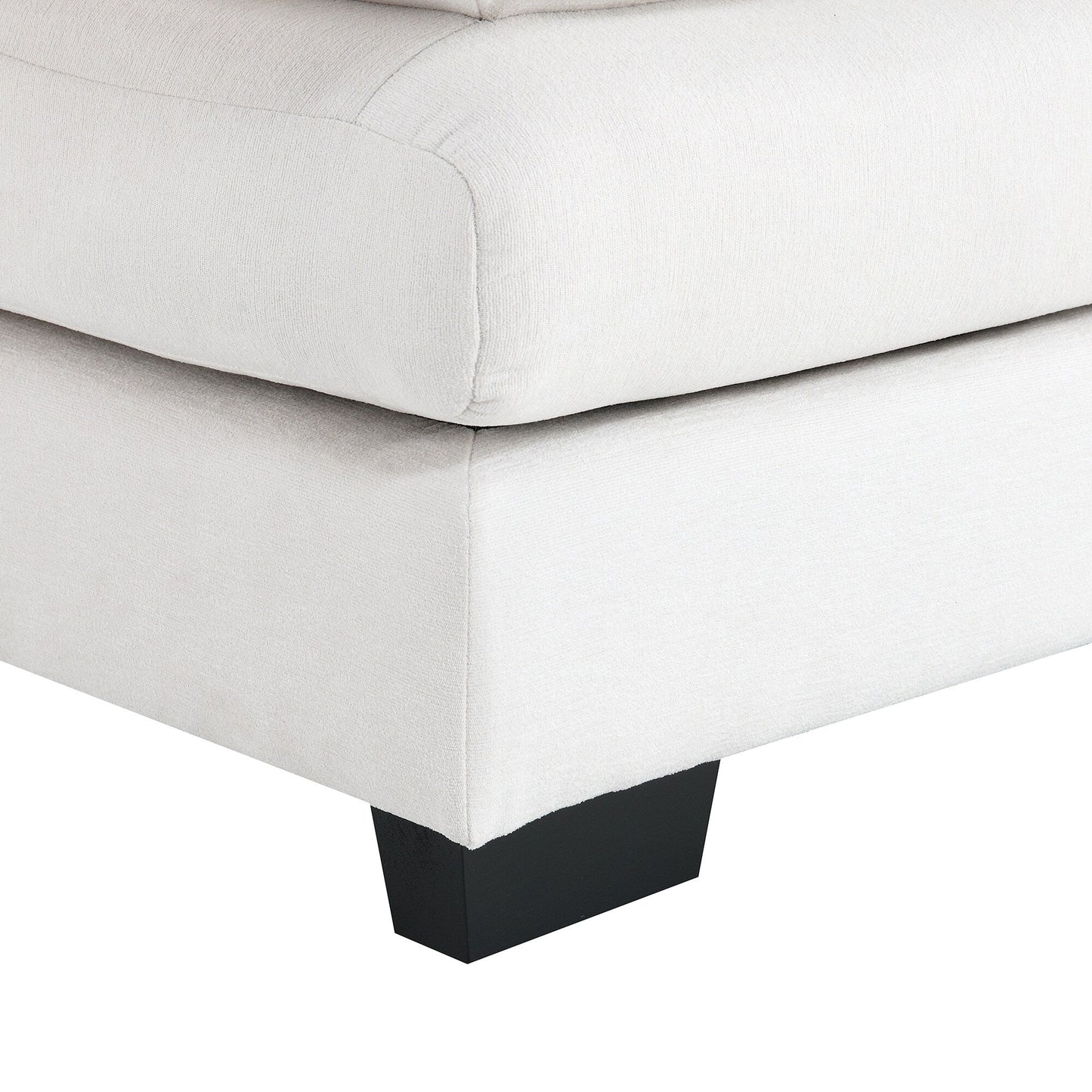 Divano componibile a U con cuscini in vita, divano simmetrico imbottito a 6 posti, divano letto con chaise longue