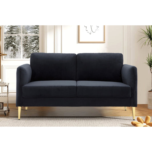 Divano a due posti in velluto a coste di metà secolo US PRIDE FURNITURE 60.63 W