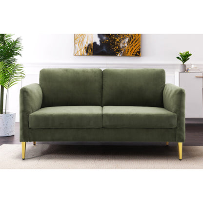 Divano a due posti in velluto a coste di metà secolo US PRIDE FURNITURE 60.63 W