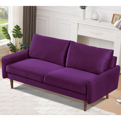 Divano in velluto con gambe affusolate US Pride Furnitirue da 70''W
