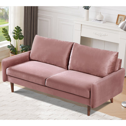 Divano in velluto con gambe affusolate US Pride Furnitirue da 70''W