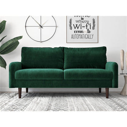 Divano in velluto con gambe affusolate US Pride Furnitirue da 70''W