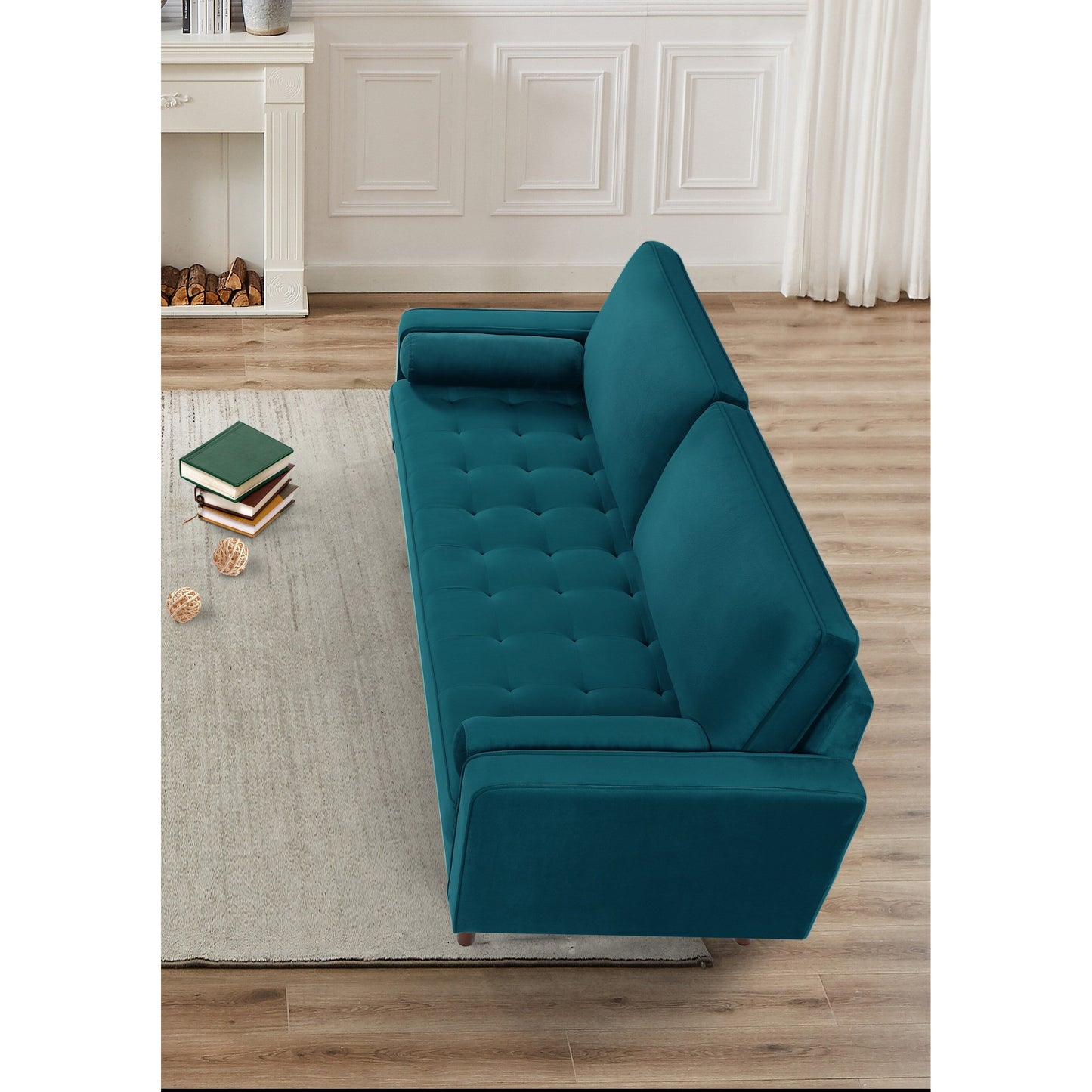 Divano in velluto con gambe affusolate US Pride Furnitirue da 70''W
