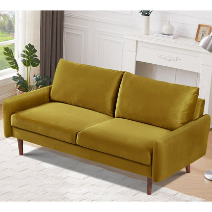 Divano in velluto con gambe affusolate US Pride Furnitirue da 70''W
