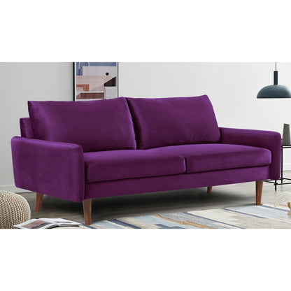 Divano in velluto con gambe affusolate US Pride Furnitirue da 70''W