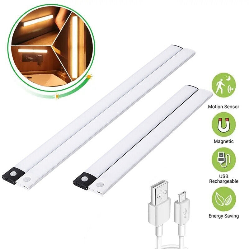 Luce per armadietto con sensore di movimento a LED ricaricabile tramite USB