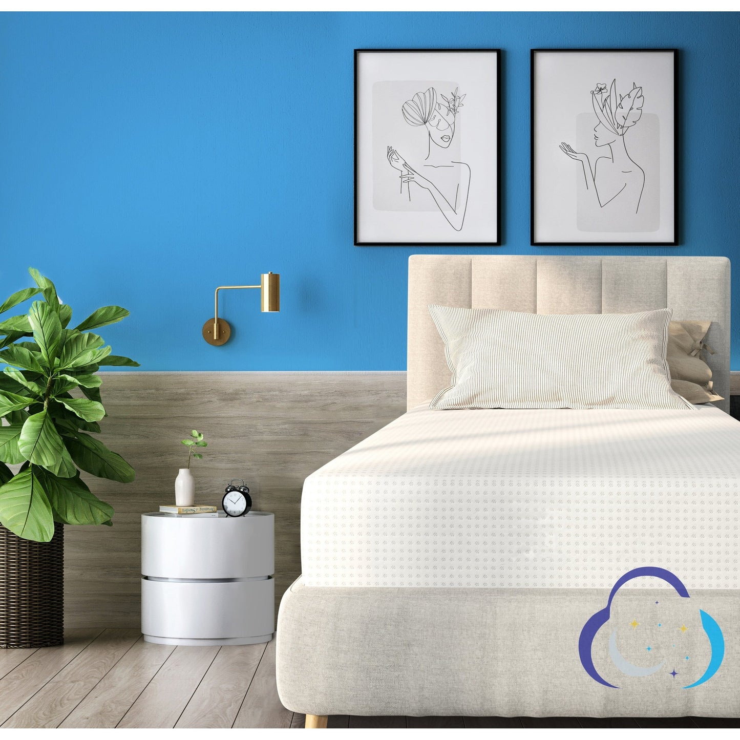 Materasso in memory foam UYQU al carbone di bambù e a media rigidità