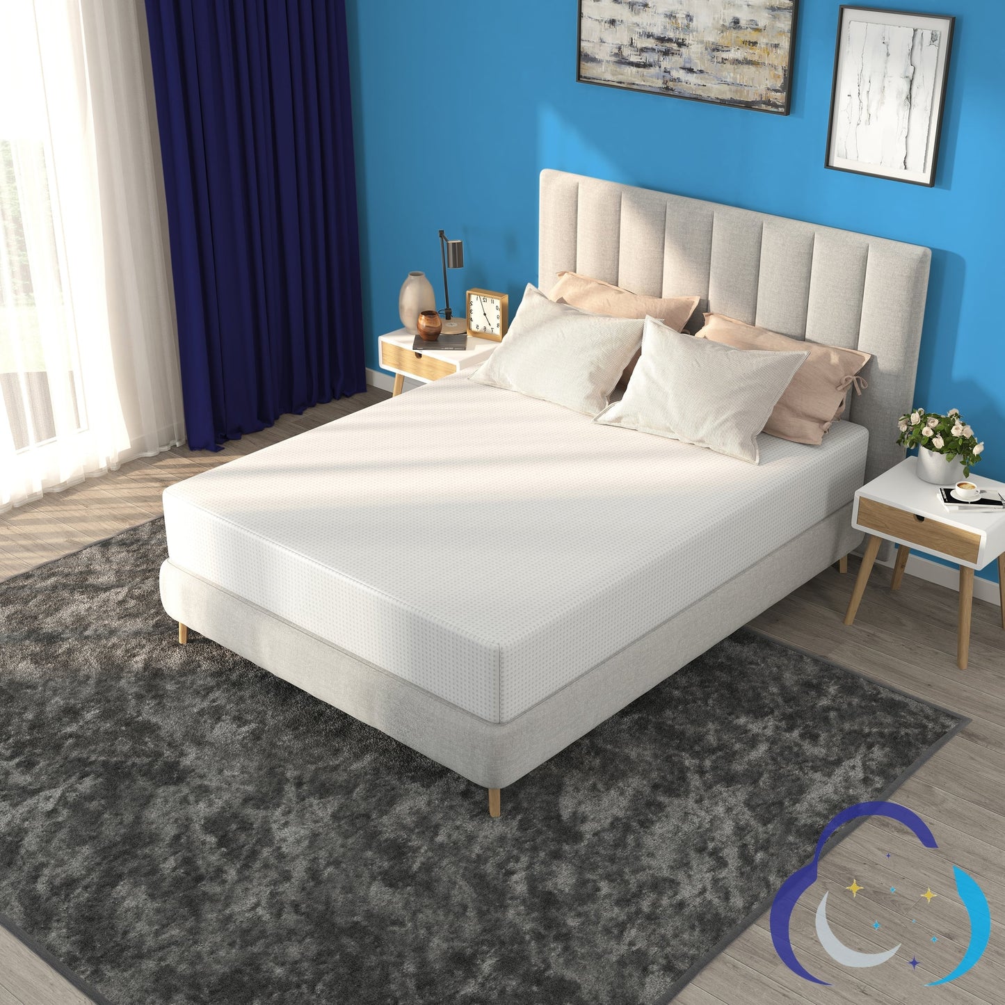 Materasso in memory foam UYQU al carbone di bambù e a media rigidità