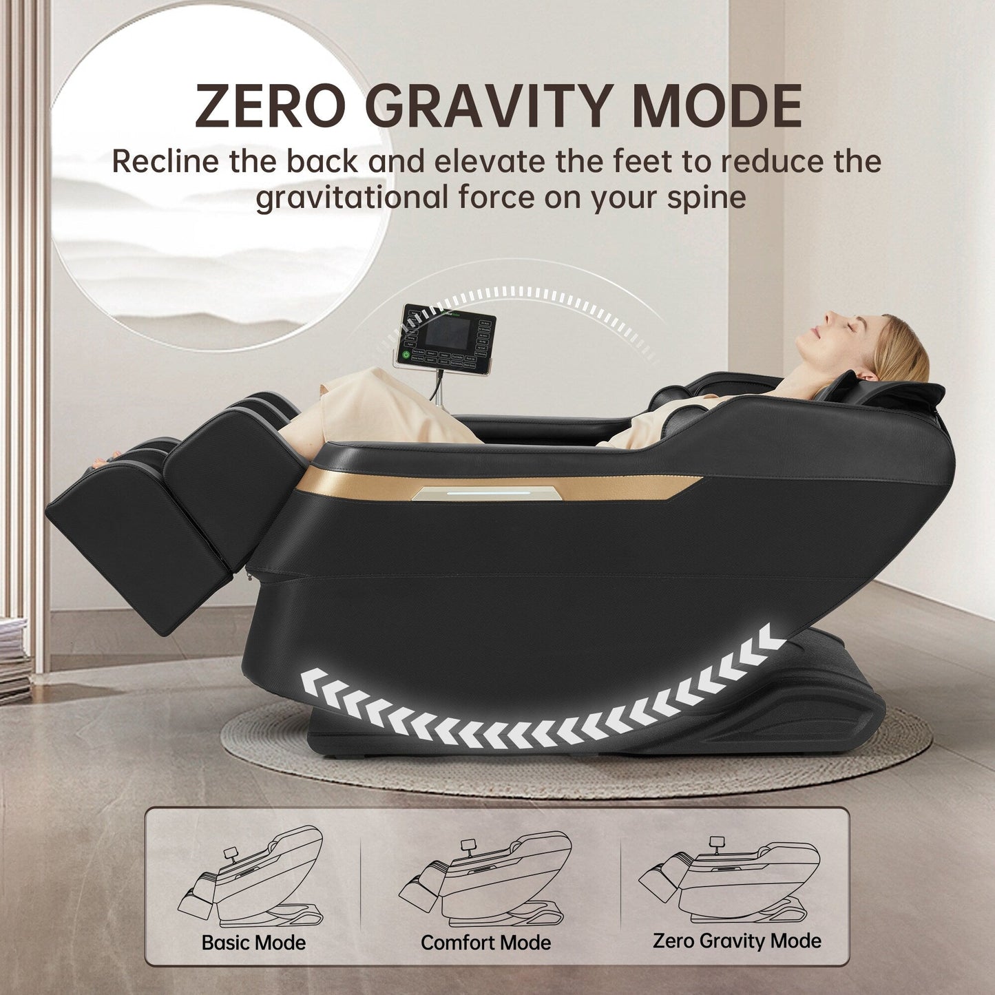 Poltrona massaggiante riscaldata Ukuowu Favor-BS02 per tutto il corpo con modalità gravità zero e lettore musicale Bluetooth