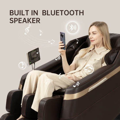 Poltrona massaggiante riscaldata Ukuowu Favor-BS02 per tutto il corpo con modalità gravità zero e lettore musicale Bluetooth