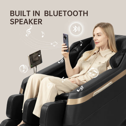 Poltrona massaggiante riscaldata Ukuowu Favor-BS02 per tutto il corpo con modalità gravità zero e lettore musicale Bluetooth