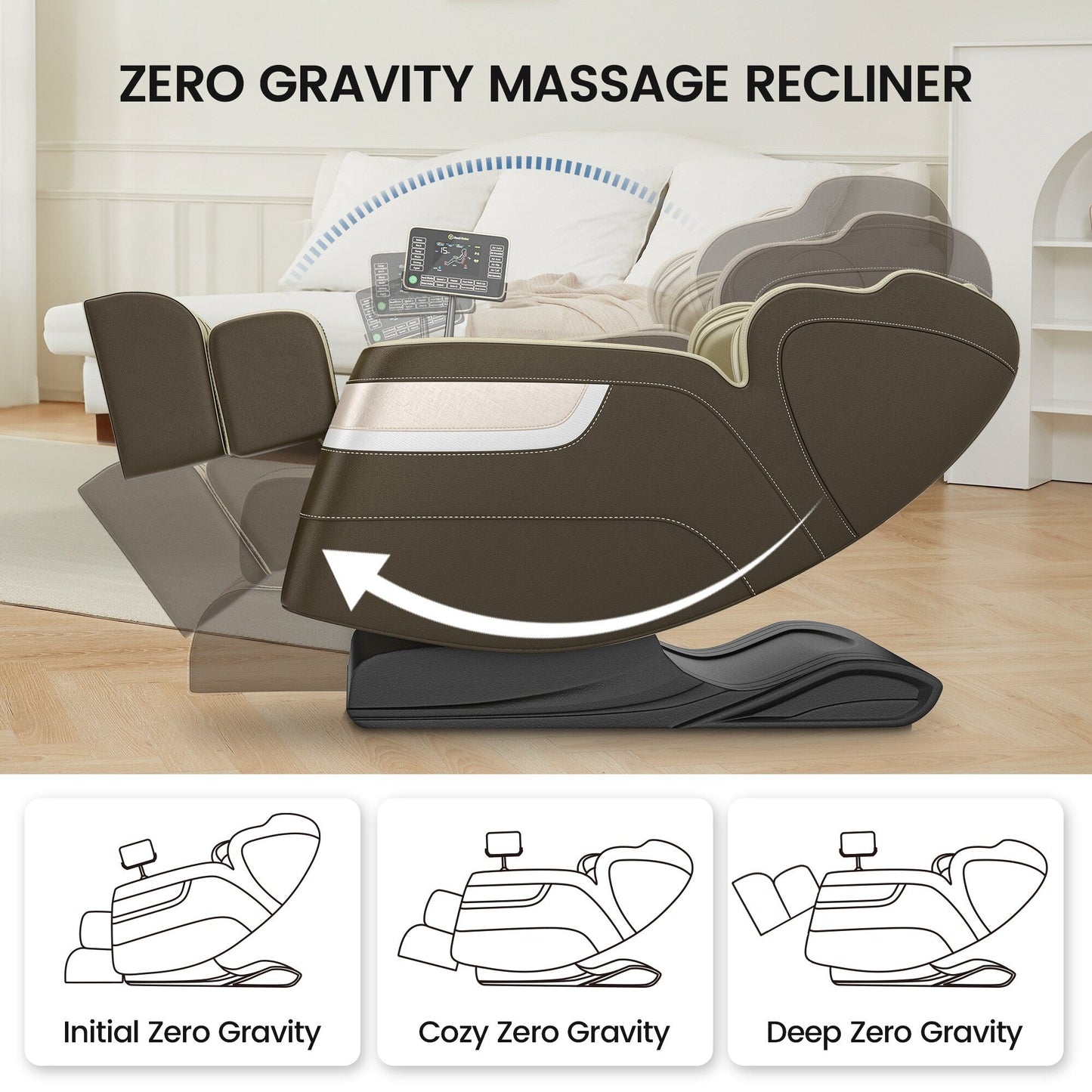 Poltrona massaggiante riscaldata Ukuowu Favor-BS04 per tutto il corpo con modalità gravità zero e lettore musicale Bluetooth