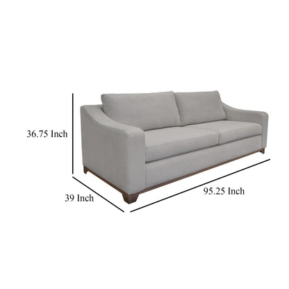 Divano Umey, 2 cuscini decorativi, moderno poliestere beige, struttura in legno massello
