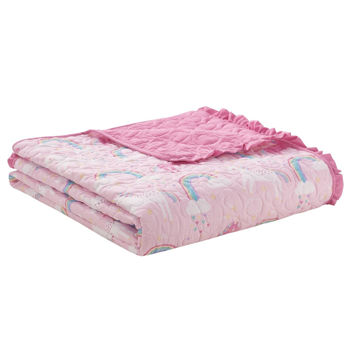 Set trapunta reversibile in microfibra ultra morbida Unicorn Parade