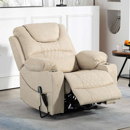 Poltrona reclinabile elettrica con sollevamento orizzontale a 180°, di grandi dimensioni, con controllo indipendente e doppio motore, modello di punta, aggiornata