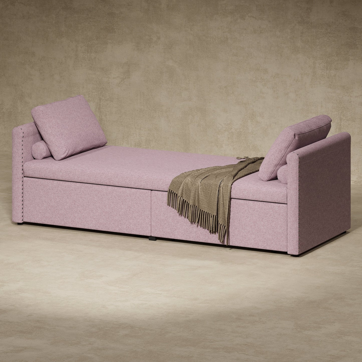 Chaise longue imbottita con 2 cassetti di Harper&amp;Bright Designs