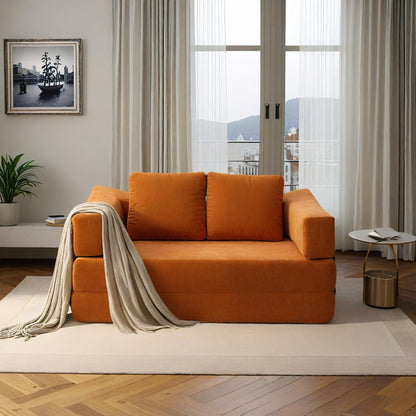 Divano letto trasformabile imbottito 70.87, poltrona trasformabile, comodo divano per soggiorno, camera da letto, tessuto ciniglia