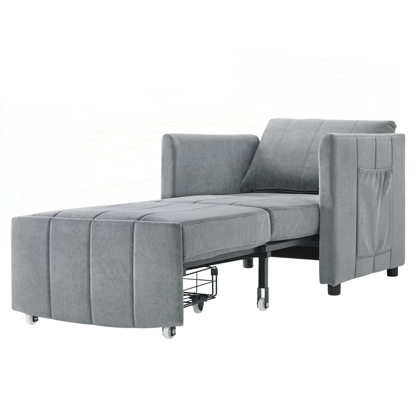 Divano letto imbottito trasformabile