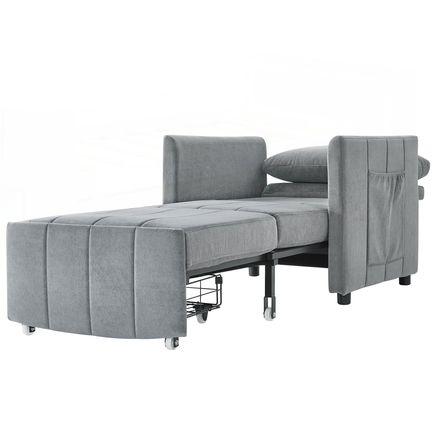 Divano letto imbottito trasformabile