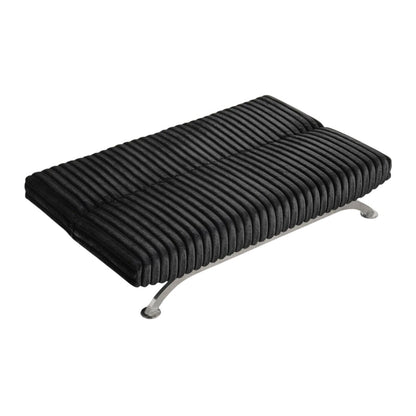 Divano letto futon imbottito con schienale trapuntato verticale
