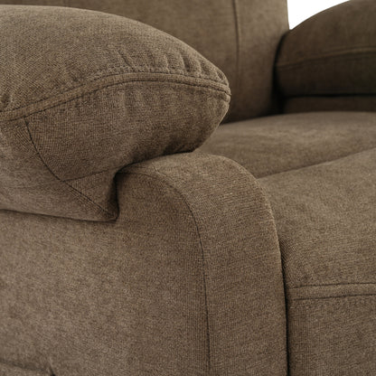 Poltrona reclinabile manuale imbottita con massaggio, riscaldamento lombare, braccioli con cuscino superiore, tasche laterali