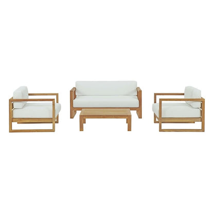 Set da esterno Upland in teak da 4 pezzi