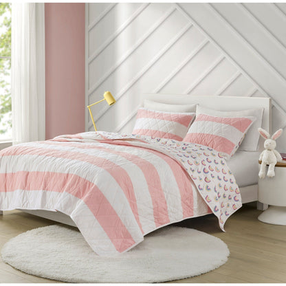 Set trapunta reversibile a righe Dakota Cotton Cabana di Urban Habitat Kids