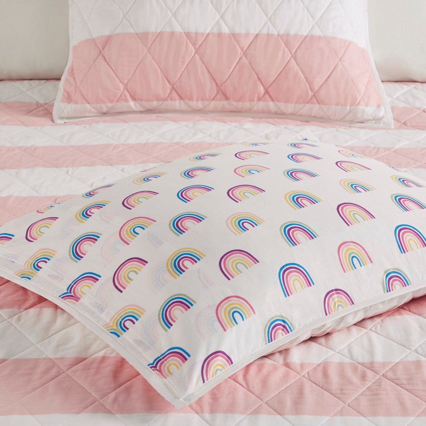 Set trapunta reversibile a righe Dakota Cotton Cabana di Urban Habitat Kids