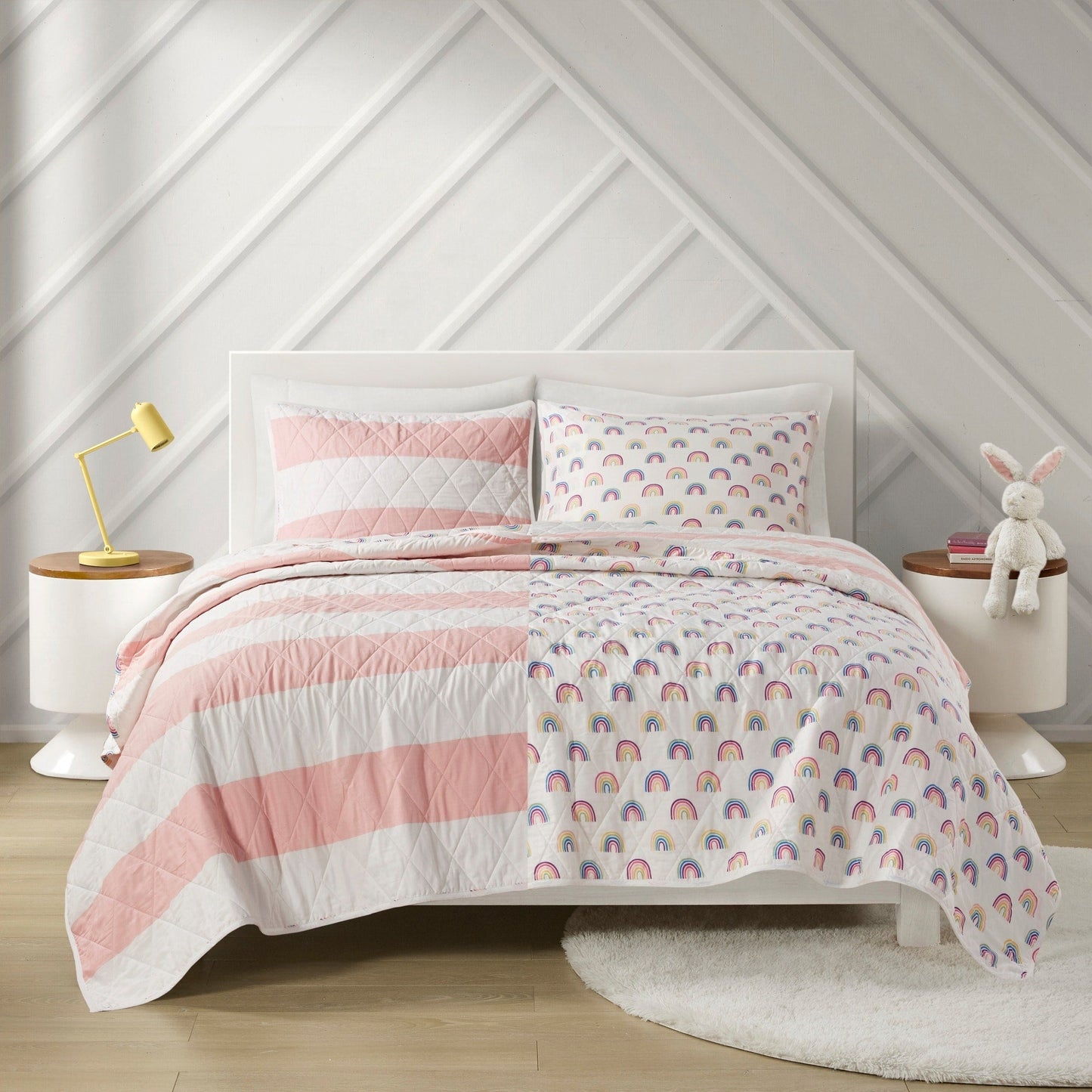 Set trapunta reversibile a righe Dakota Cotton Cabana di Urban Habitat Kids