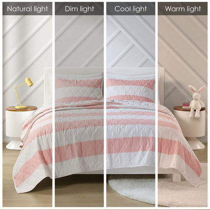 Set trapunta reversibile a righe Dakota Cotton Cabana di Urban Habitat Kids