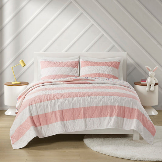 Set trapunta reversibile a righe Dakota Cotton Cabana di Urban Habitat Kids