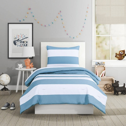 Set copripiumino reversibile Lavelle blu/bianco Urban Playground