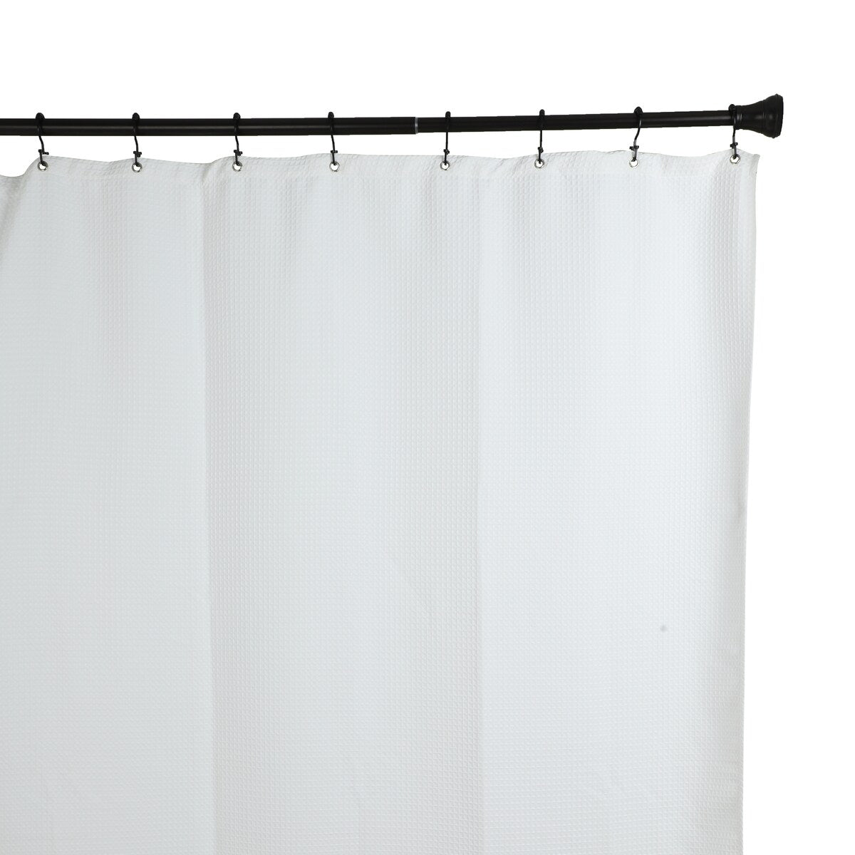 Ganci per tenda da doccia a doppio rullo Utopia Alley Deco Flat, nero opaco - nero opaco