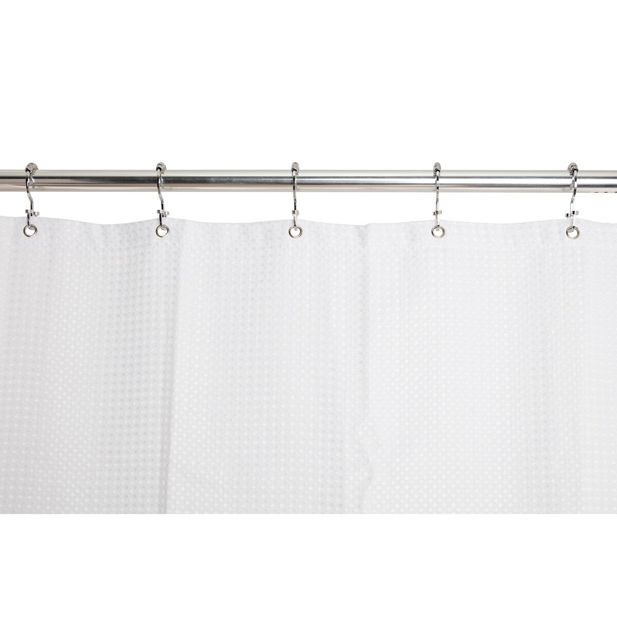 Ganci per tenda da doccia a doppio rullo Utopia Alley Deco Flat, cromati - Cromo lucido