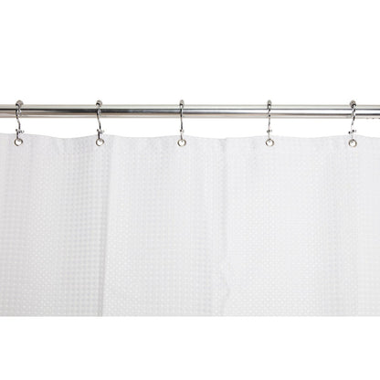 Ganci per tenda da doccia a doppio rullo Utopia Alley Deco Flat, cromati - Cromo lucido