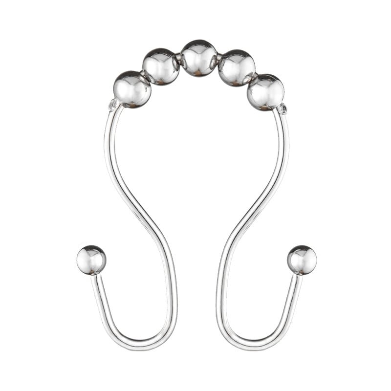 Ganci per tenda da doccia con doppio rullo a sfera in acciaio inox Utopia Alley, set da 12