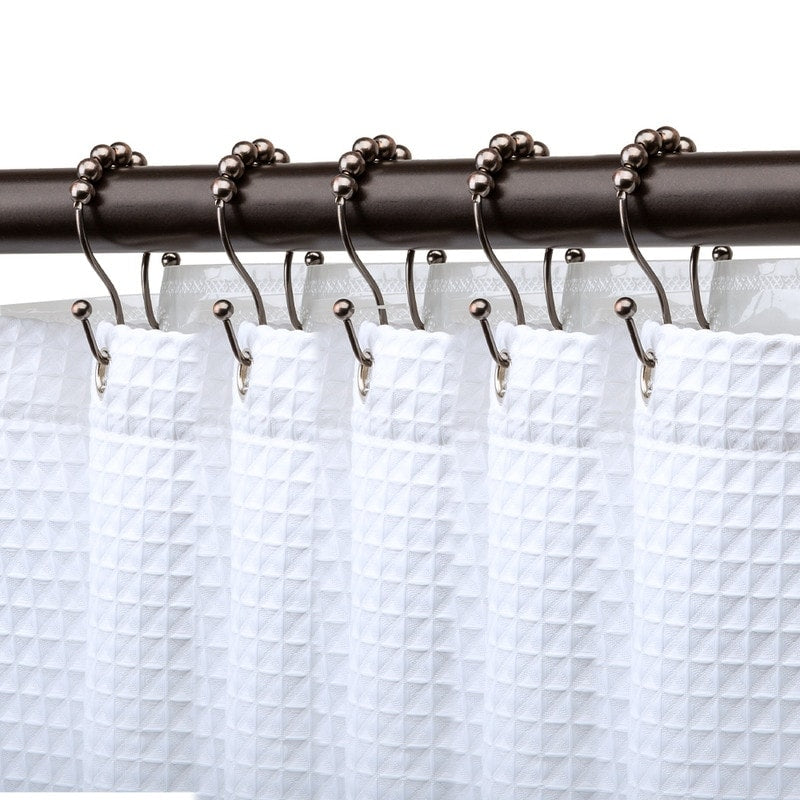 Ganci per tenda da doccia con doppio rullo a sfera in acciaio inox Utopia Alley, set da 12
