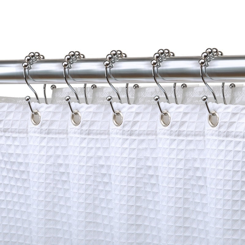 Ganci per tenda da doccia con doppio rullo a sfera in acciaio inox Utopia Alley, set da 12