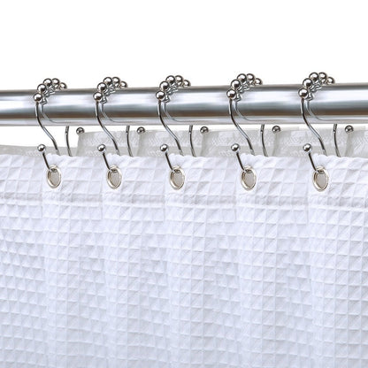 Ganci per tenda da doccia con doppio rullo a sfera in acciaio inox Utopia Alley, set da 12