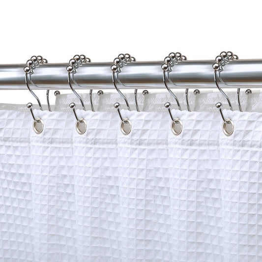 Ganci per tenda da doccia con doppio rullo a sfera in acciaio inox Utopia Alley, set da 12