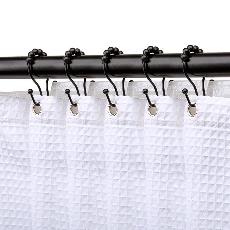 Ganci per tenda da doccia con doppio rullo a sfera in acciaio inox Utopia Alley, set da 12