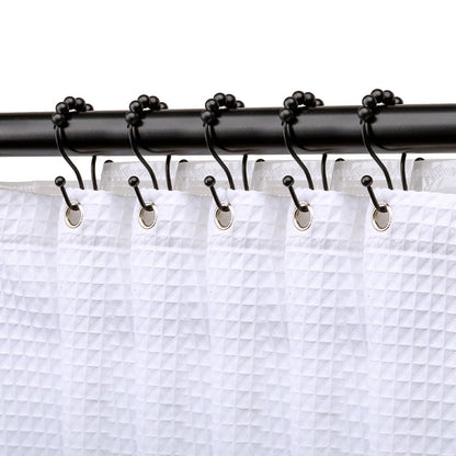 Ganci per tenda da doccia con doppio rullo a sfera in acciaio inox Utopia Alley, set da 12