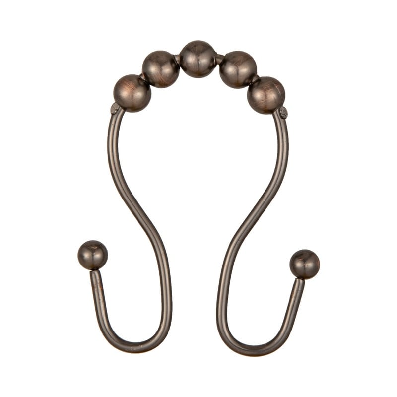 Ganci per tenda da doccia con doppio rullo a sfera in acciaio inox Utopia Alley, set da 12