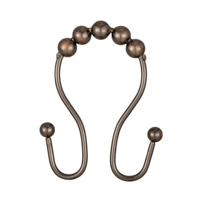 Ganci per tenda da doccia con doppio rullo a sfera in acciaio inox Utopia Alley, set da 12