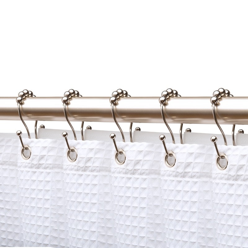 Ganci per tenda da doccia con doppio rullo a sfera in acciaio inox Utopia Alley, set da 12
