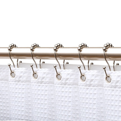 Ganci per tenda da doccia con doppio rullo a sfera in acciaio inox Utopia Alley, set da 12