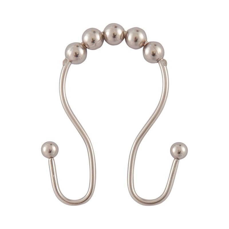Ganci per tenda da doccia con doppio rullo a sfera in acciaio inox Utopia Alley, set da 12
