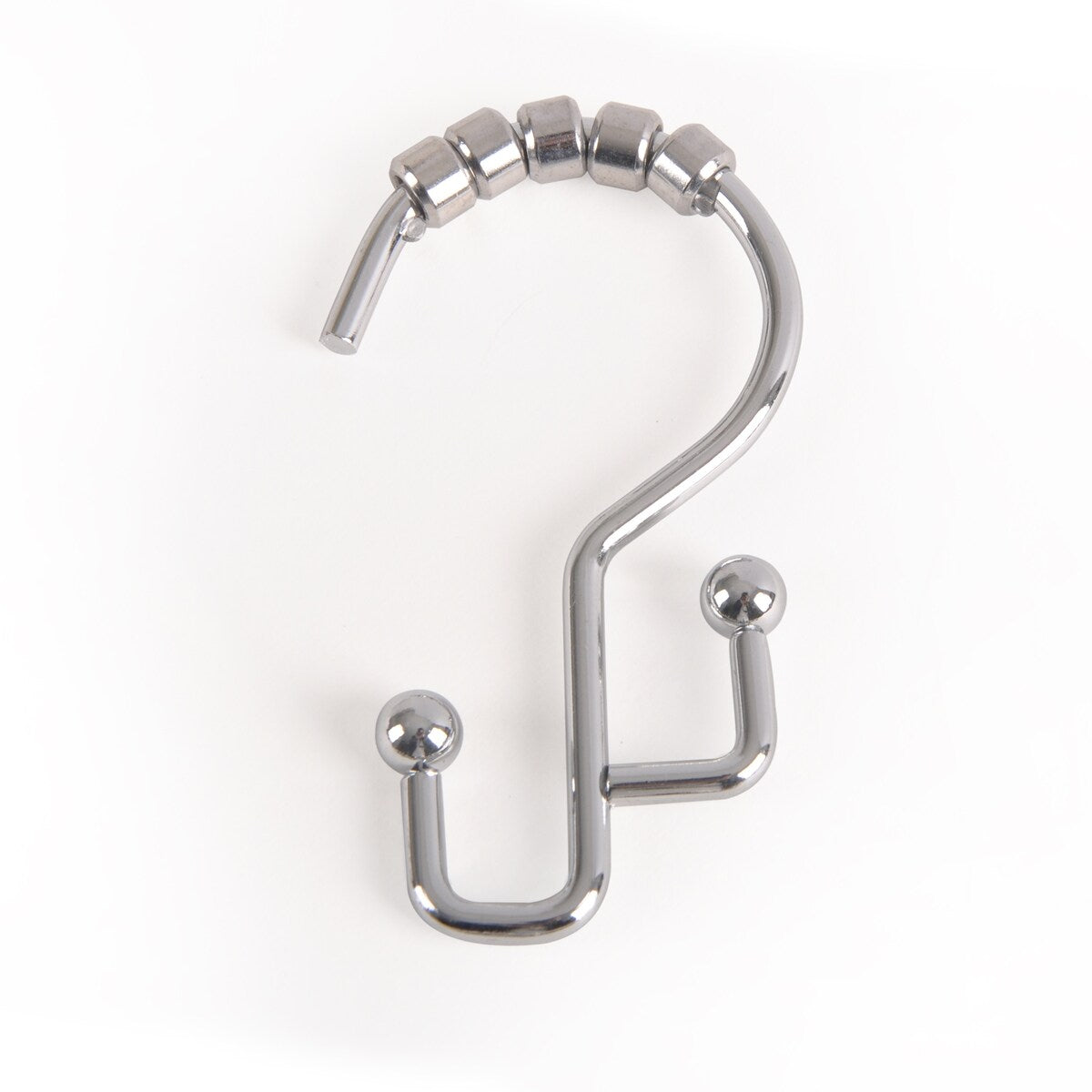 Ganci per doccia Utopia Alley - Anelli doppi per tenda da doccia per bagno - Ganci per tenda da doccia resistenti alla ruggine - Set da 12, cromati