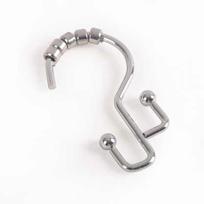 Ganci per doccia Utopia Alley - Anelli doppi per tenda da doccia per bagno - Ganci per tenda da doccia resistenti alla ruggine - Set da 12, cromati